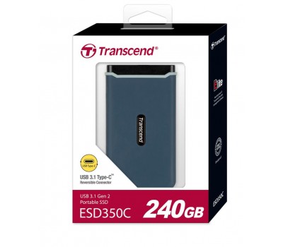 Портативный SSD USB 3.1 Gen 2 Type-C Transcend ESD350C 240GB Navy Blue