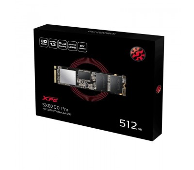 Твердотельный накопитель SSD ADATA M.2 NVMe PCIe 3.0 x4 512GB 2280 SX8200P