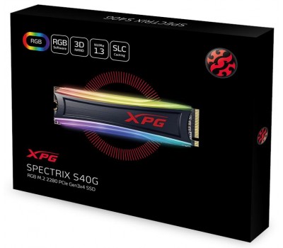 Твердотельный накопитель SSD ADATA M.2 NVMe PCIe 3.0 x4 1TB 2280 S40G RGB