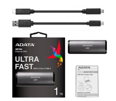 Портативный SSD USB 3.2 Gen 2 Type-C ADATA SE760 1TB