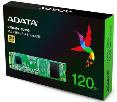 Твердотельный накопитель SSD ADATA SATA M.2 120GB SU650 2280 3D TLC