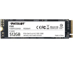 Твердотельный накопитель SSD Patriot M.2 NVMe PCIe 3.0 x4 512GB 2280 P300