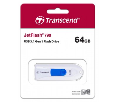 Накопитель Transcend 64GB USB 3.1 JetFlash 790 White