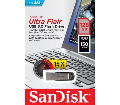 Накопитель SanDisk 128GB USB 3.0 Flair R150MB/s