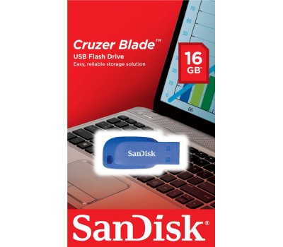 Накопитель SanDisk 16GB USB Cruzer Blade Blue Electric