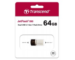 Накопитель Transcend 64GB USB 3.1+Type-C 890 R90/W30MB/s