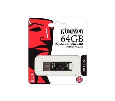 Накопитель Kingston 64GB USB 3.1 DT Elite G2 Metal Black