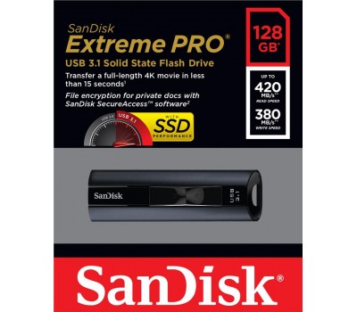Накопитель SanDisk 128GB USB 3.1 Extreme Pro R420/W380MB/s