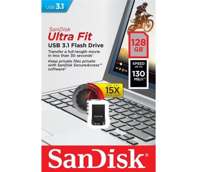 Накопитель SanDisk 128GB USB 3.1 Ultra Fit