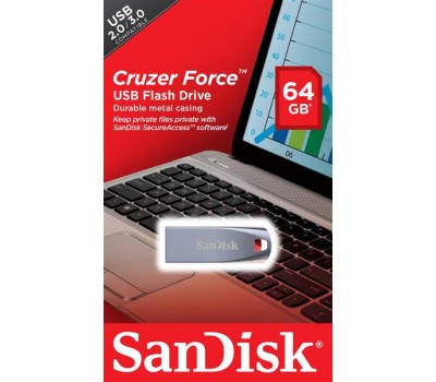 Накопитель SanDisk 64GB USB Cruzer Force Metal Silver