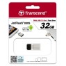 Накопитель Transcend 32GB USB 3.1 JetFlash 880 OTG Metal Silver