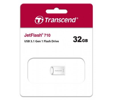 Накопитель Transcend 32GB USB 3.1 JetFlash 710 Metal Silver