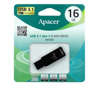 Накопитель Apacer 16GB USB 3.1 AH360 Ashy