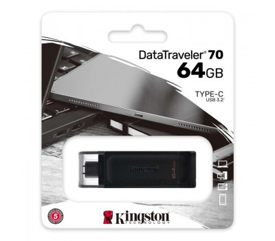 Накопитель Kingston 64GB USB-C 3.2 Gen 1 DT70