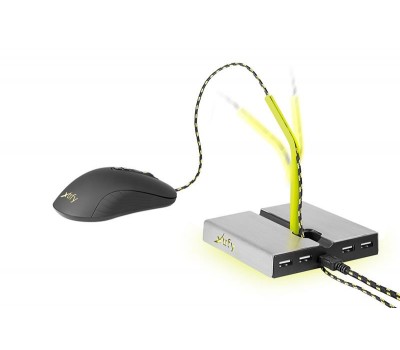 Держатель для кабеля Xtrfy B1 with 4 USB2.0, Grey-Yellow
