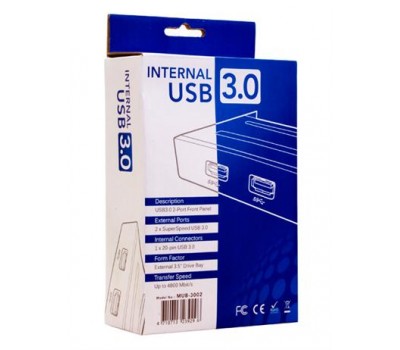 Адаптер CHIEFTEC USB 3.0 для 3.5" отсека фронтальных панелей корпусов,2xUSB3.0