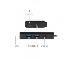 Док-станция CHIEFTEC DSC-501 5-in-1,2xUSB-C (1xPD 3.0 charging up to 60W),2xUSB 3.1,1xHDMI2.0