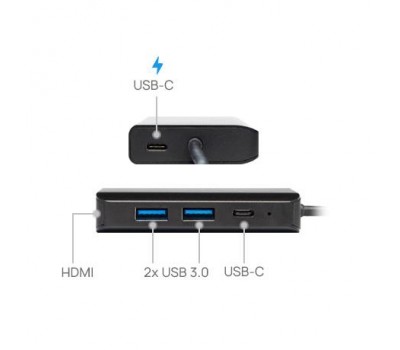 Док-станция CHIEFTEC DSC-501 5-in-1,2xUSB-C (1xPD 3.0 charging up to 60W),2xUSB 3.1,1xHDMI2.0