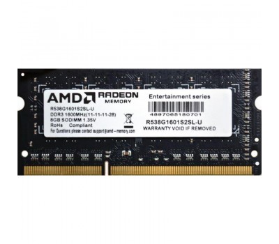 Память для ноутбука AMD DDR3 1600 8GB 1.35/1.5V SO-DIMM