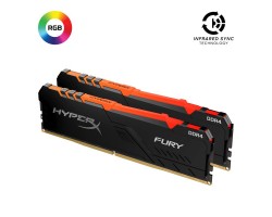 Память для ПК Kingston DDR4 2666 32GB KIT (16GBx2) HyperX Fury RGB
