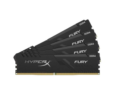 Память для ПК Kingston DDR4 2666 32GB KIT (8GBx4) HyperX Fury Black