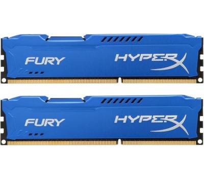 Память для ПК Kingston DDR3 1600 8GB KIT (4GBx2) 1.5V HyperX Fury Blue
