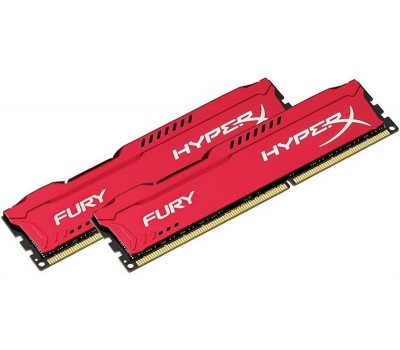 Память для ПК Kingston DDR3 1600 16GB KIT (8GBx2) HyperX Fury Red